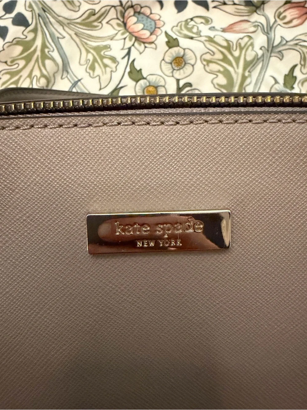 kate spade taupe dome satchel handbag